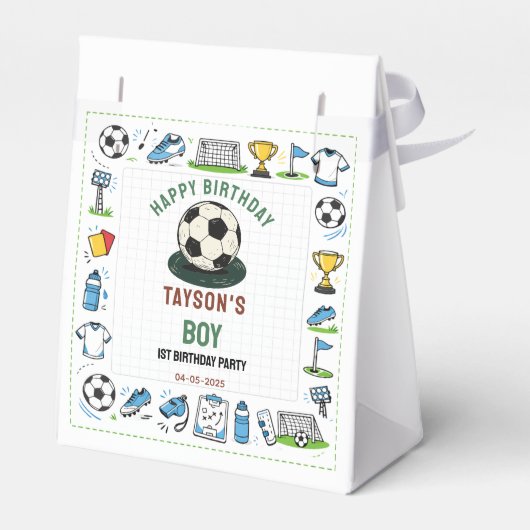 サッカーゲーム開始!1歳の誕生日おめでとう - 楽しい子供たち フェイバーボックス (裏面サイド)