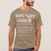 サッカーコーおもしろいチ辞書定義デザイン Tシャツ (正面)