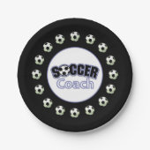 サッカーコーチありがとうボール ペーパープレート (正面)