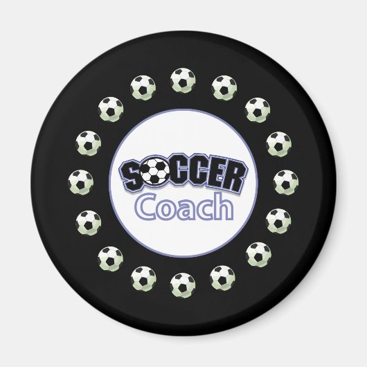 サッカーコーチありがとうボール マグネット (正面)