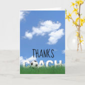 サッカーコーチありがとう カード (黄色い花)