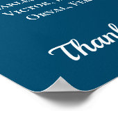 サッカーコーチのギフトとチームフォト ポスター (角)