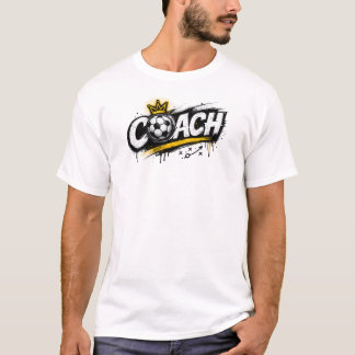 サッカーコーチのグラフィティストリートウェアスポーツデザイン Tシャツ