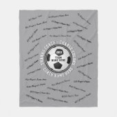 サッカーコーチのシーズン終わりの贈り物アイディア フリースブランケット (正面)