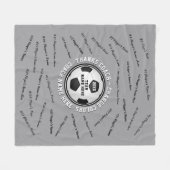 サッカーコーチのシーズン終わりの贈り物アイディア フリースブランケット (正面(横))