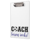 サッカーコーチのスポーツチーム感謝していがあなたに贈り物 クリップボード (左)