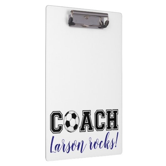 サッカーコーチのスポーツチーム感謝していがあなたに贈り物 クリップボード (右)