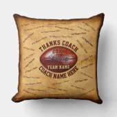 サッカーコーチのプレイヤーの名前贈り物最大30人 クッション (正面)