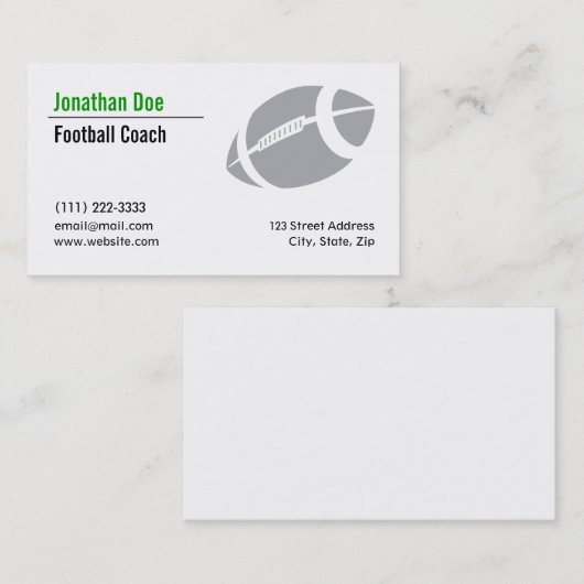サッカーコーチの名刺 名刺 (正面/裏面)