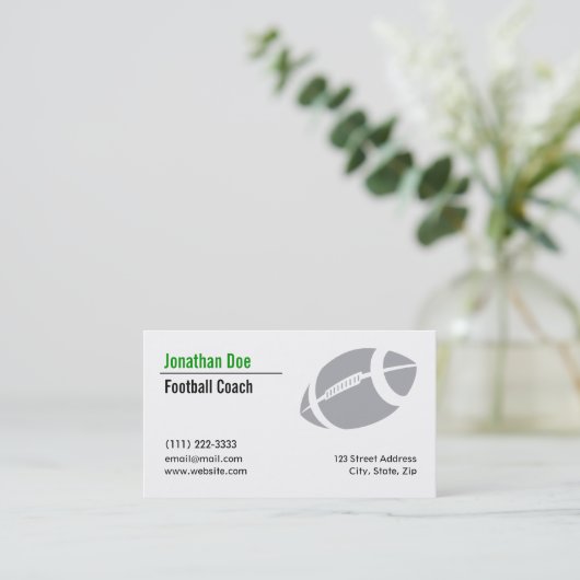 サッカーコーチの名刺 名刺 (スタンド正面)