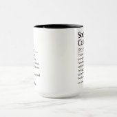サッカーコーチの定義 パーソナライズドサンクスギフト マグカップ (中央)