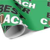 サッカーコーチの最高のコーチEVER SPORTSチームパーティー ラッピングペーパー (ロールコーナー)