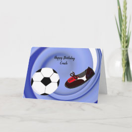 サッカーコーチの誕生日カード スポーツ派 カード