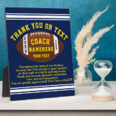 サッカーコーチへの贈り物、テキスト フォトプラーク (側面)