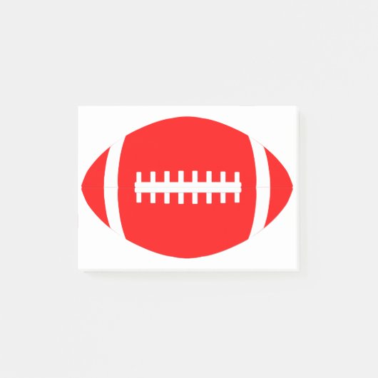 サッカーコーチまたはプレーヤーレッドフットボールのチームスポーツ ポストイット (正面)