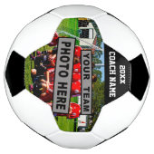 サッカーコーチギフトチーム写真とコーチ名 サッカーボール (回転)