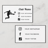 サッカーコーチクラブシンプルSNSプラットフォーム 名刺 (正面/裏面)