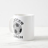 サッカーコーチグレイクラシックフラスコ コーヒーマグカップ (正面左)