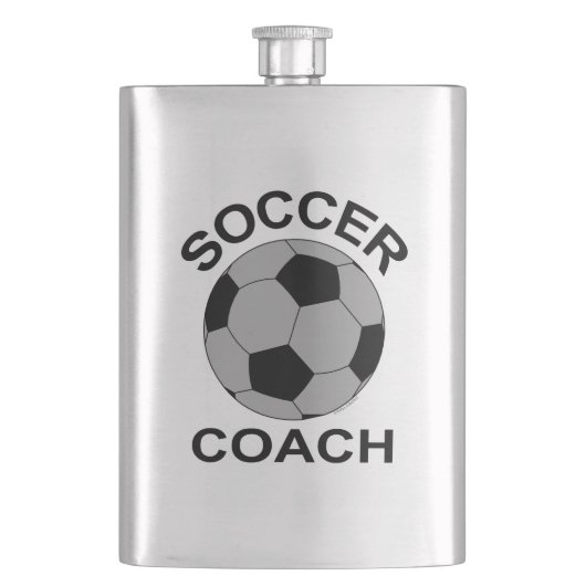 サッカーコーチグレイクラシックフラスコ フラスク (正面)