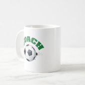 サッカーコーチコーヒーマグ コーヒーマグカップ (正面左)