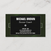 サッカーコーチサッカートレーナーブラック 名刺 (裏面)