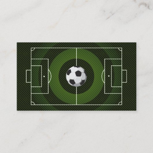 サッカーコーチサッカートレーナーブラック 名刺 (正面)