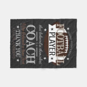 サッカーコーチサンキューギフトブランケット フリースブランケット (正面(横))