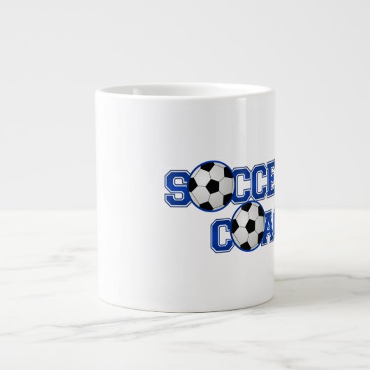 サッカーコーチジャンボマグ ジャンボコーヒーマグカップ (正面)