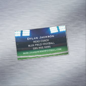 サッカーコーチスポーツスタジアム写真 マグネット名刺 (インサイチュ)