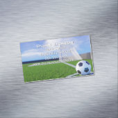 サッカーコーチスポーツスタジアム写真 マグネット名刺 (インサイチュ)