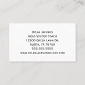 サッカーコーチスポーツスタジアム写真 名刺 (裏面)