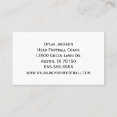 サッカーコーチスポーツスタジアム写真 名刺 (裏面)