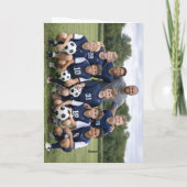 サッカーコーチチームの写真ありがとう サンキューカード (裏面)