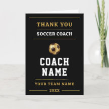 サッカーコーチチームへの感謝の贈り物
