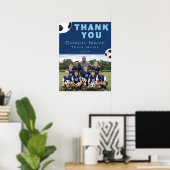 サッカーコーチチーム写真 ポスター (ホームオフィス)