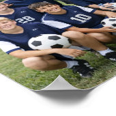 サッカーコーチチーム写真 ポスター (角)