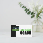 サッカーコーチトレーナースポーツゴール名刺 名刺 (スタンド正面)