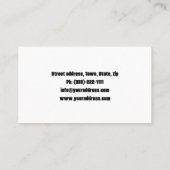 サッカーコーチトレーナースポーツゴール名刺 名刺 (裏面)