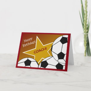 サッカーコーチハッピーバースデー:) カード