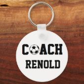 サッカーコーチパーソナライズされた キーホルダー (正面)
