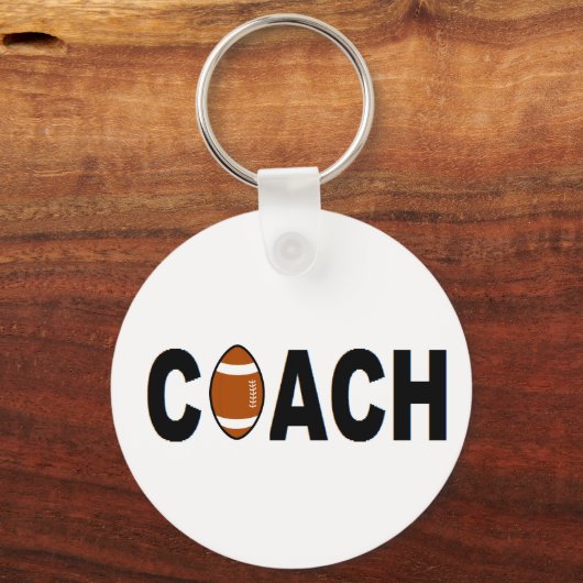 サッカーコーチパーソナライズされた キーホルダー (正面)