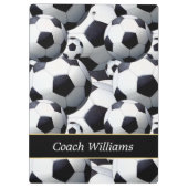 サッカーコーチパーソナライズされた クリップボード (裏面)