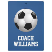 サッカーコーチパーソナライズされた クリップボード (裏面)