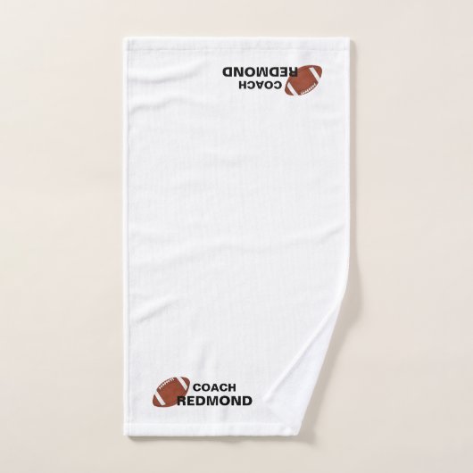 サッカーコーチパーソナライズされた ハンドタオル (ハンドタオル)