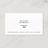 サッカーコーチビジネスカード 名刺 (裏面)