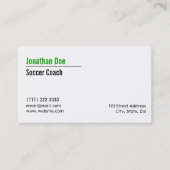 サッカーコーチビジネスカード 名刺 (正面)
