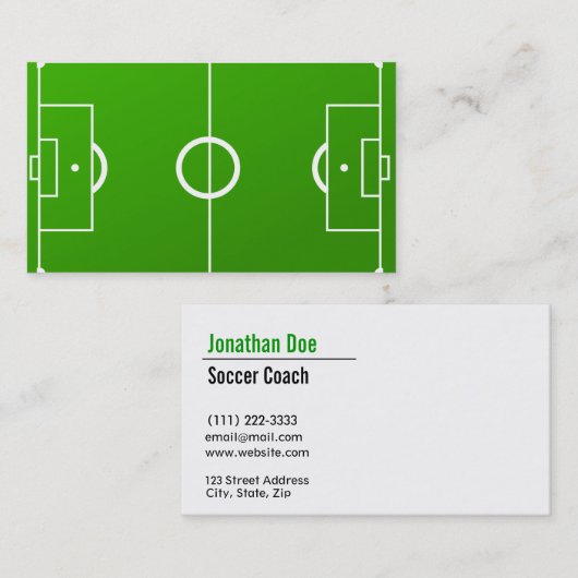 サッカーコーチビジネスカード 名刺 (正面/裏面)