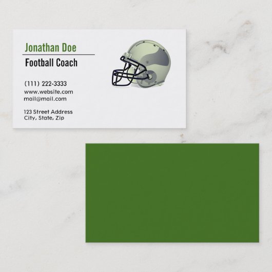 サッカーコーチビジネスカード 名刺 (正面/裏面)