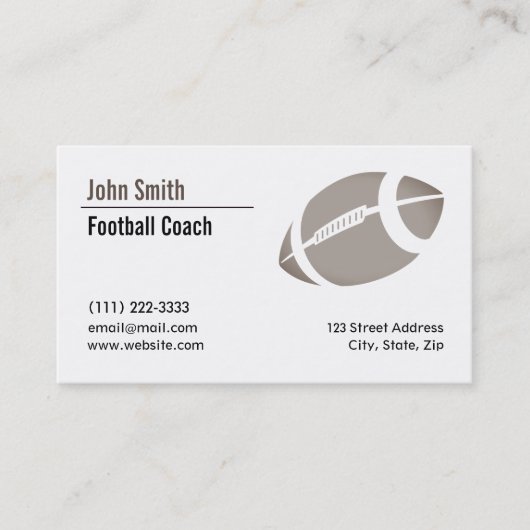サッカーコーチビジネスカード 名刺 (正面)