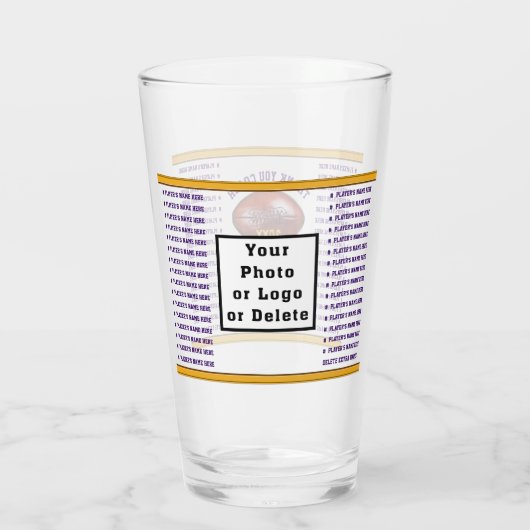 サッカーコーチプレゼント、64プレイヤー名または削除 タンブラーグラス (裏面)